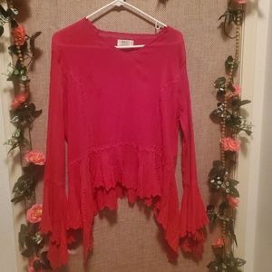 Festive red Blouse